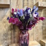 Bouquet violet et son vase