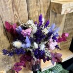 Bouquet violet et son vase