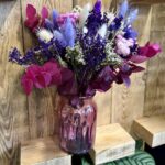 bouquet violet son vase
