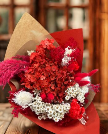 Bouquet sec rouge L