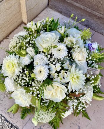 Coussin blanc amour