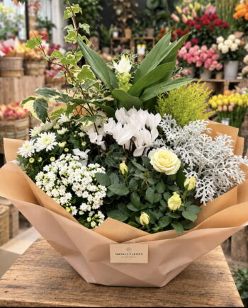 Coupe de plantes deuil blanches – dernier hommage
